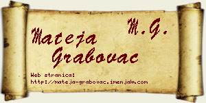 Mateja Grabovac vizit kartica